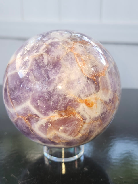 Dream amethyst sphere! 84mm, 3.3 inches, 1.13 pounds