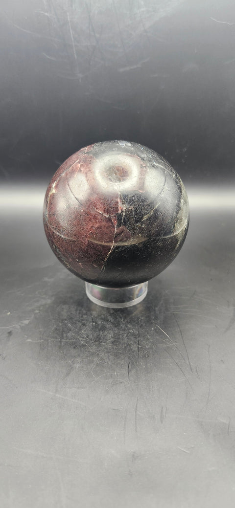 Afrvedsonite sphere. 65.3mm, 2.57 Inches, 1.1 pounds