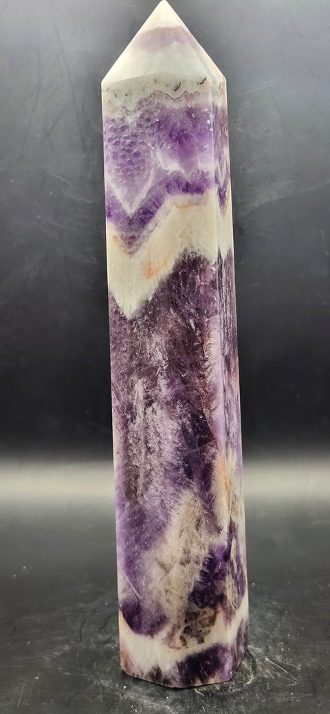 Large Dream amethyst tower! 7 inches tall, 12 ounces.
