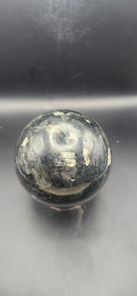 Larvikite sphere! 1.8 pounds, 78mm, 3 inches