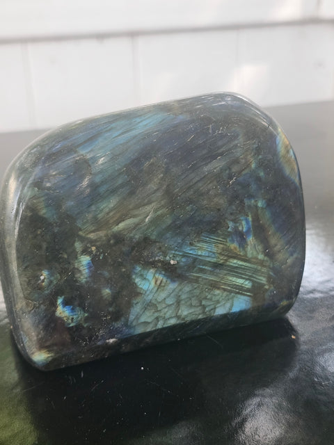 Labradorite free form! 1.2 pounds, 3.8 inches wide, 2.7 inches tall