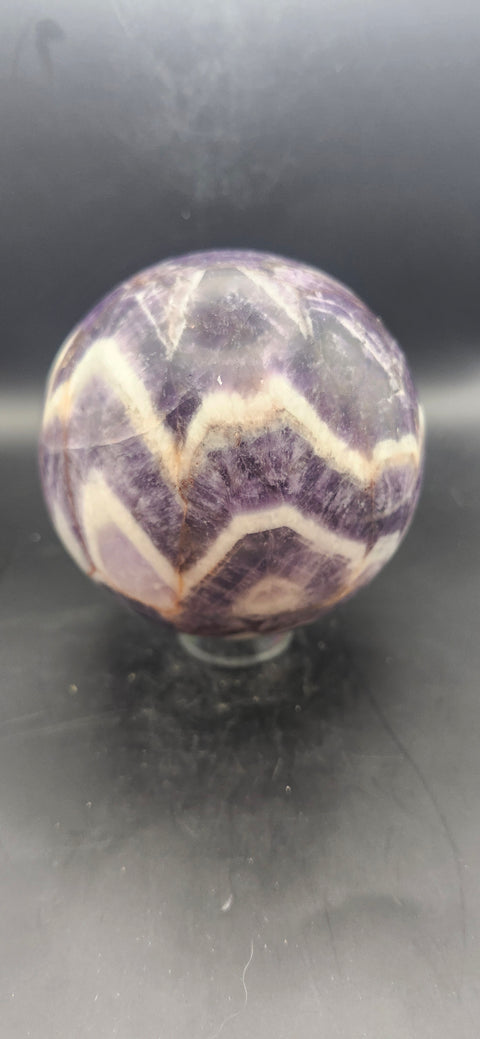 Dream amethyst sphere! 87.6mm, 3.44 inches, 2.2 pounds