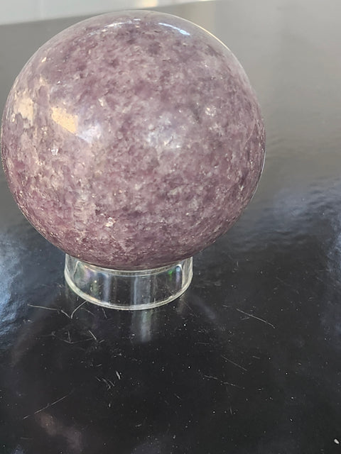 Lepidolite sphere! 11 ounces, 60mm, 2.36 inches
