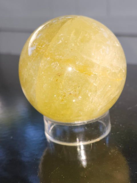 Citrine sphere! 15 ounces, 67mm, 2.6 inches