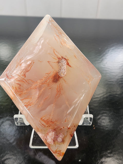 Druzy agate diamond! 5.5 ounces, 4.5 inches tall, 3.3 wide