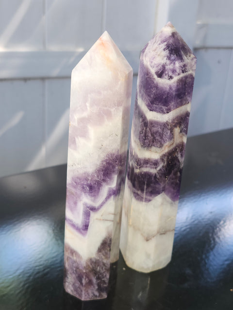 Large dream amethyst tower! 7 inches, 14.5 ounces