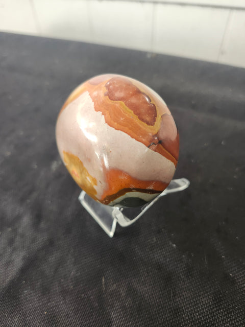 Polychrome jasper palm stone 6.5 ounces, 2.75 inches