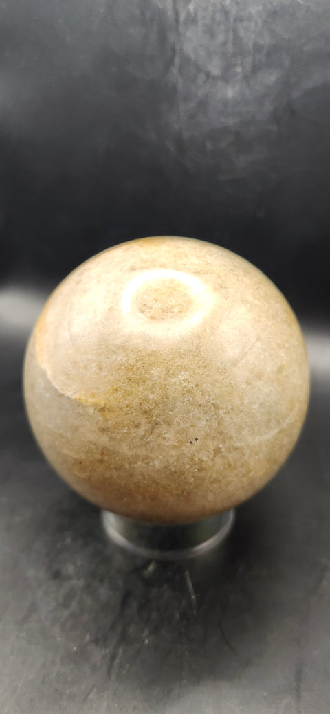 Green/orange aventurine silver flash sphere 1.9 pounds, 80.6mm, 3.1 inches
