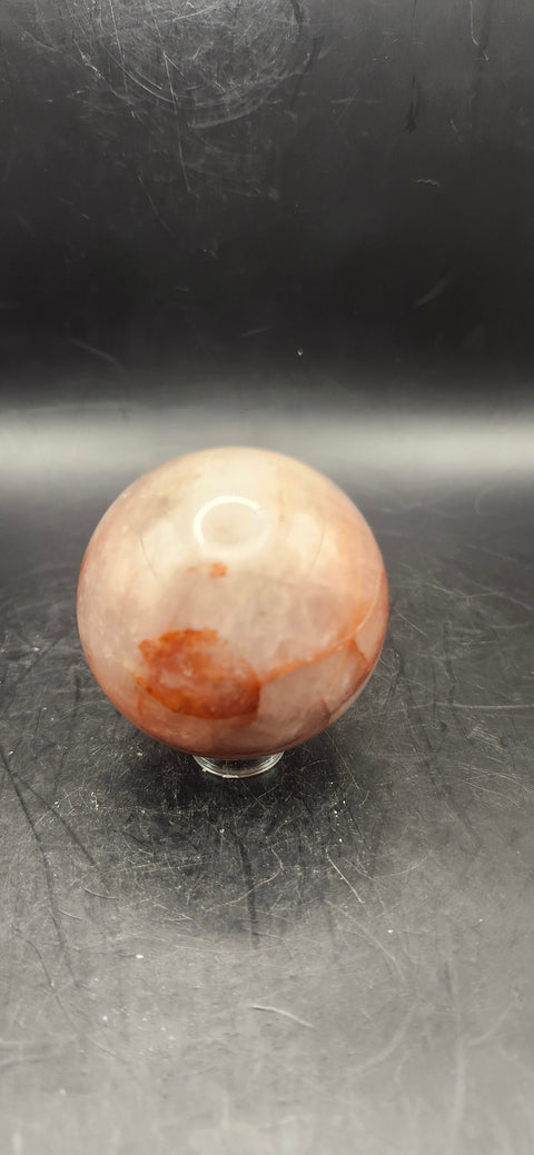 Fire quartz sphere! 5.7 ounces, 48.4mm, 1.9 inches