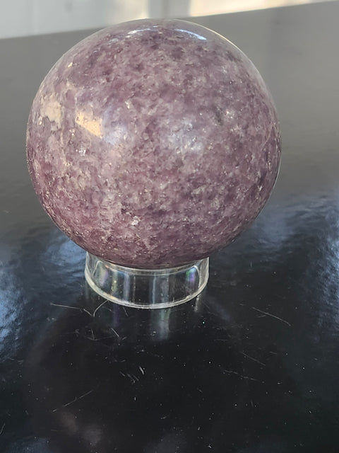 Lepidolite sphere! 11 ounces, 60mm, 2.36 inches