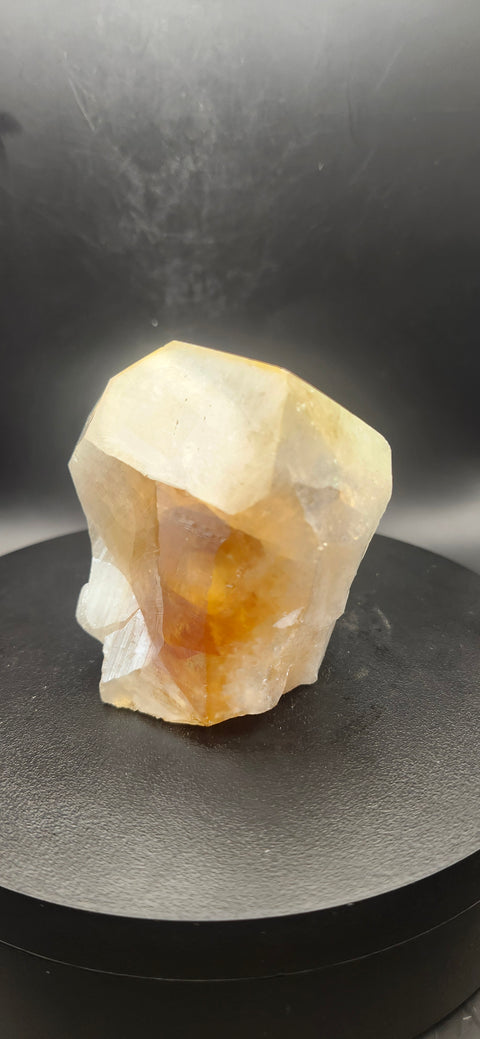 Angel aura citrine polished top point! 7 ounces