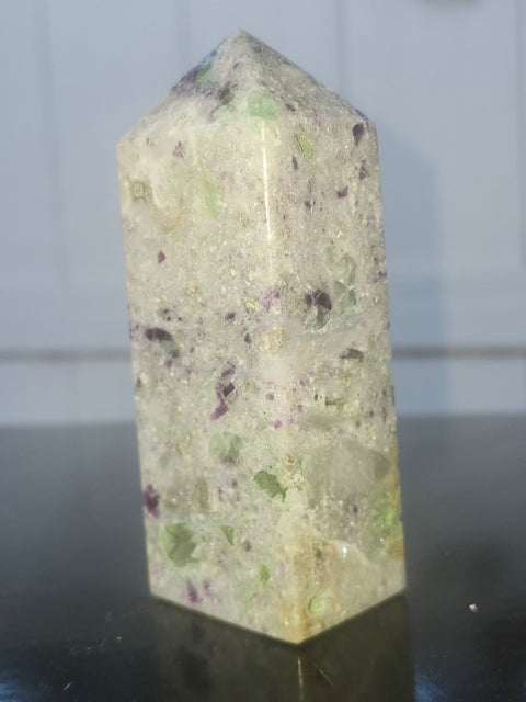 Opalized fluorite tower!1 8.5 ounces, 98mm, 3.8 inches