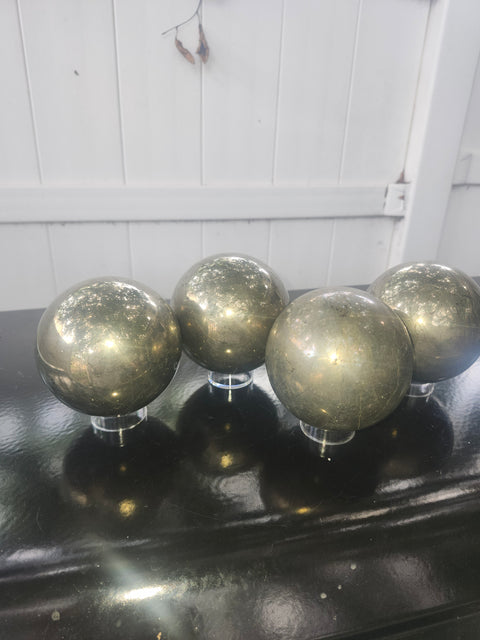 Pyrite sphere! 2.9 pounds, 77mm, 3.05 inches