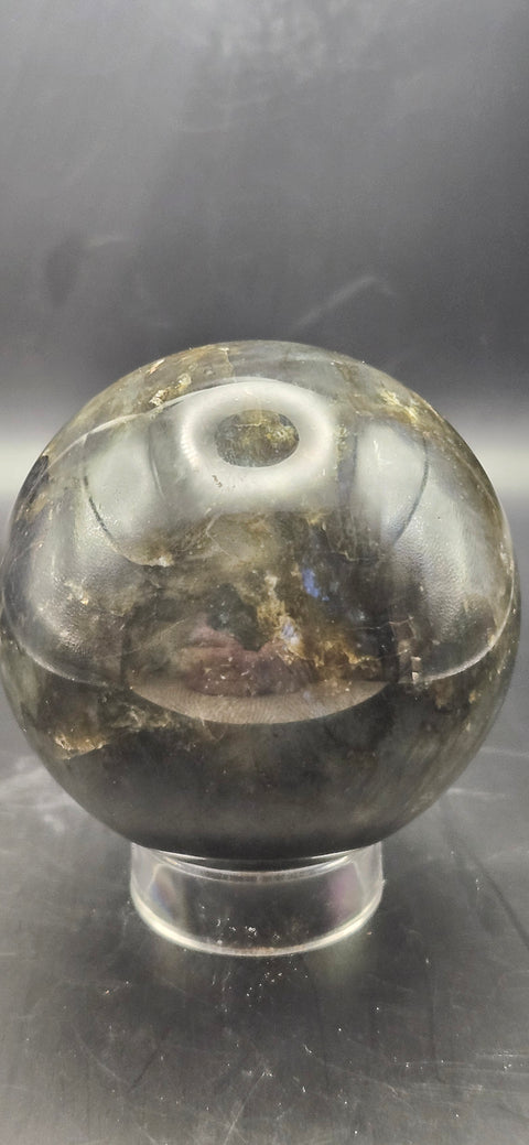 Labradorite sphere. 62mm, 2.44 inches, 12.2 ounces