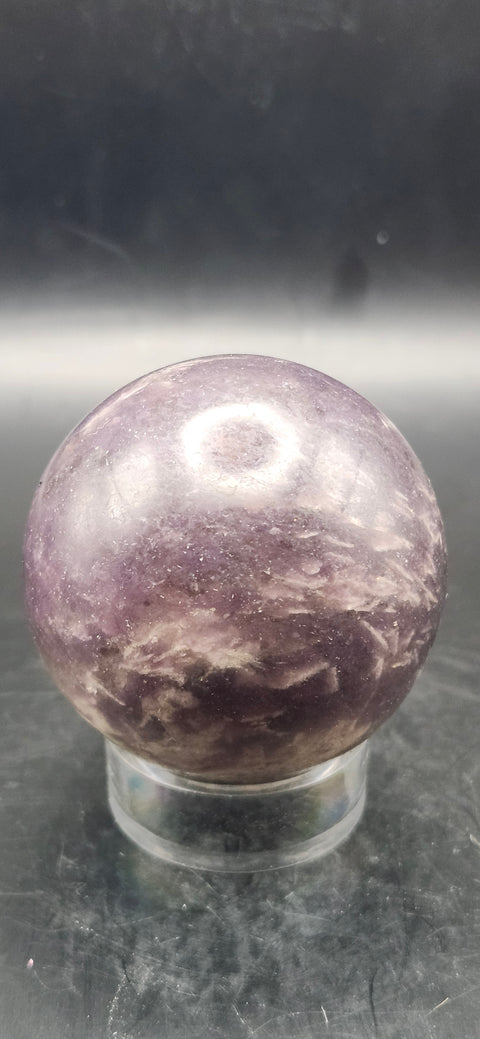 Lepidolite sphere! 48.6mm, 1.91 inches, 5.6 ounces