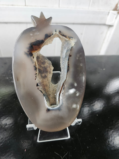 Druzy agate pepper! 9 ounces, 5 inches