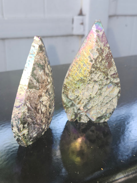 Druzy aura quartz tear tower! 3.4 inches, 3.4 ounces