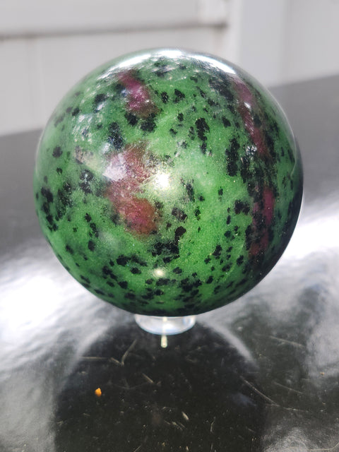 Ruby in zoisite sphere! 65mm, 2.55 inches, 1 pound