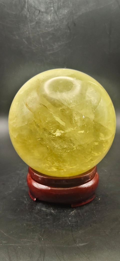 Citrine sphere! 76mm, 2.99 inches, 1.5 pounds