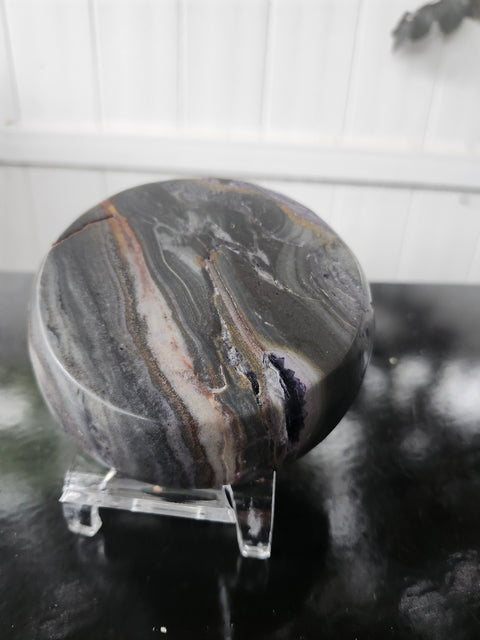 1 pound, 4.25 inch green jasper bowl