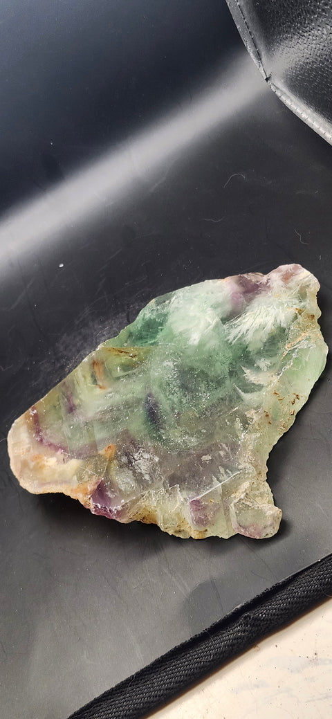 Snowflake florite slab! 14 ounces, 5 inches tall, 4.5 inches wide