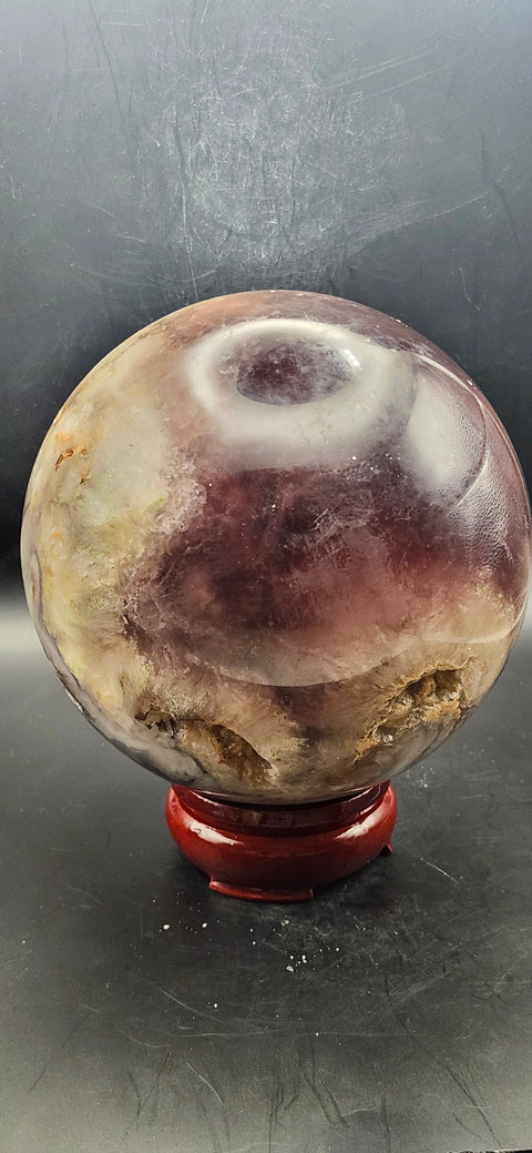 Massive druzy agate sphere! 4.14 pounds, 109mm, 4.2 inches