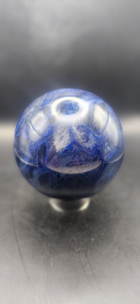 Blueberry quartz sphere! 78.5mm, 3 inches 1.4 pounds