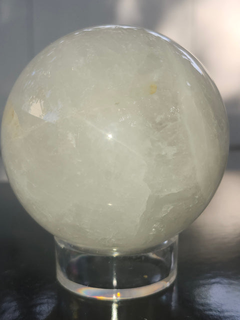 Clear quartz sphere! 1.7 pounds, 77mm, 3 inches