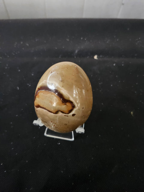 5 ounce, 2.75 inch polychrome jasper palm stone
