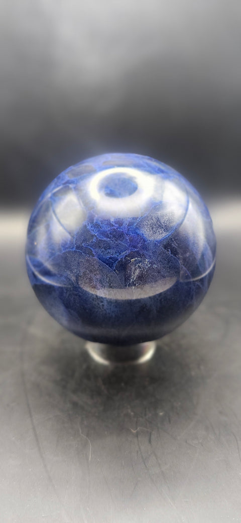 Blueberry quartz sphere! 78.5mm, 3 inches 1.4 pounds