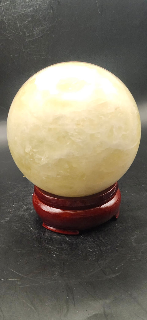 Citrine sphere! 76.1mm, 2.9 inches, 1.4 pounds