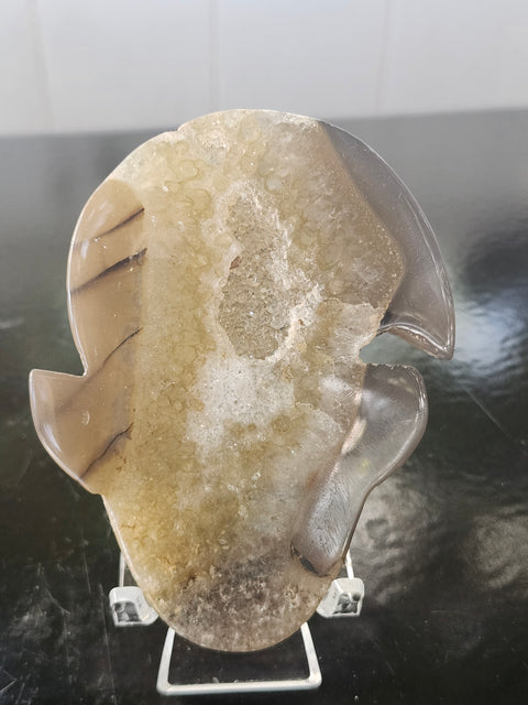 Druzy agate elf! 3.74 inch tall, 2.71 inch wide, 5 ounces