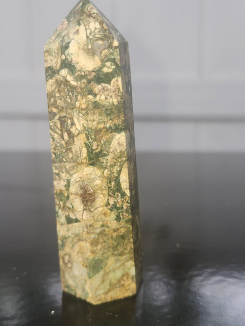 Rainforest rhyolite tower! 2.2 ounces, 3.1 inches