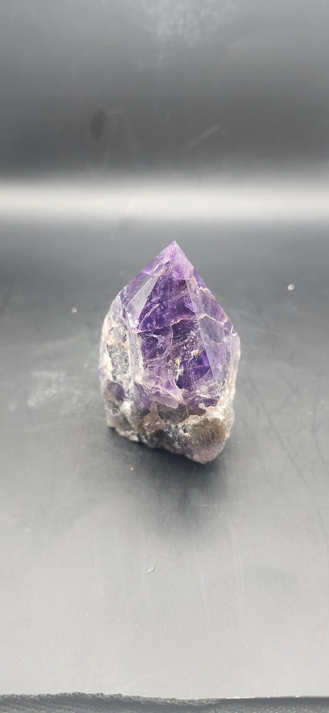 Dark amethyst polished top point! 3.8 ounces!