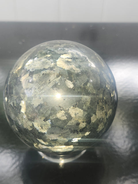 Larvikite sphere! 1.8 pounds, 78mm, 3 inches