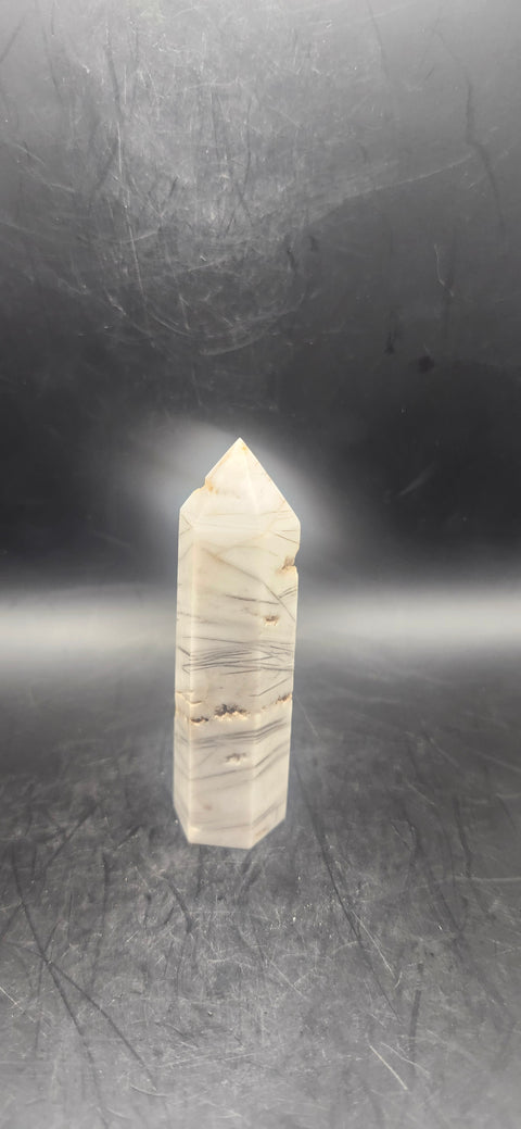 Striped opal tower! 3.3 inches, 2.7 ounces!