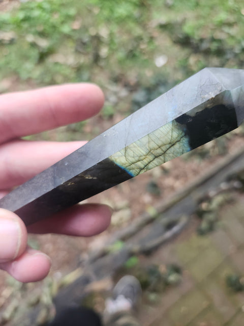 Labradorite scepter! 4.6 ounces, 144mm, 5.6 inches