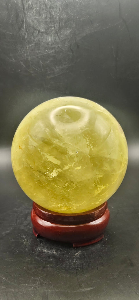 Citrine sphere! 76mm, 2.99 inches, 1.5 pounds
