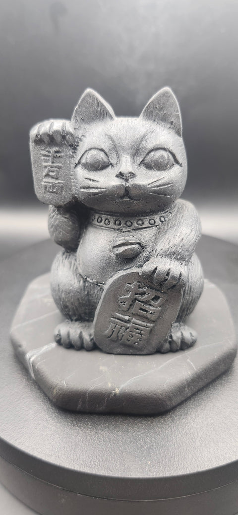 Maneki neko Shungite figurine! 6 ounces, 3.5 inches tall