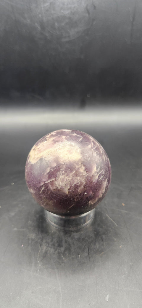Lepidolite sphere! 48.6mm, 1.91 inches, 5.6 ounces