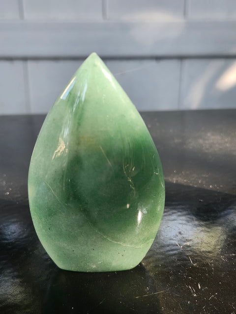 Green aventurine tear tower! 3.1 inches, 4.8 ounces!