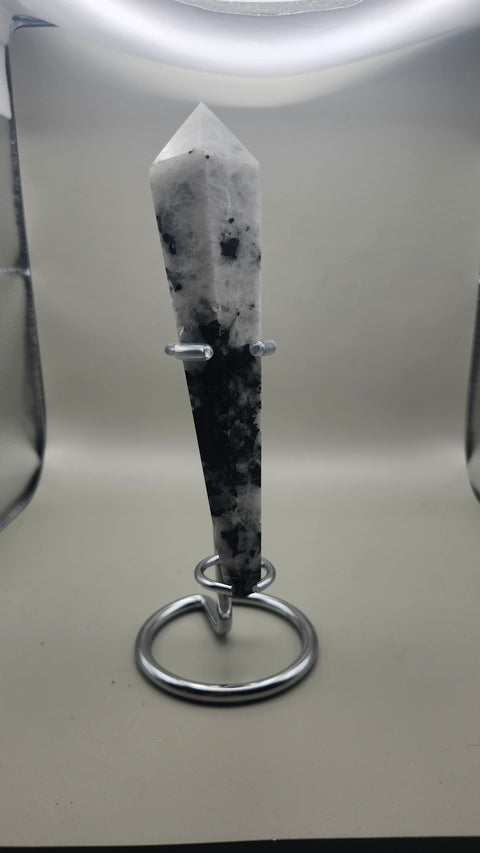 Rainbow moonstone scepter 6 inches, 6 ounces!!