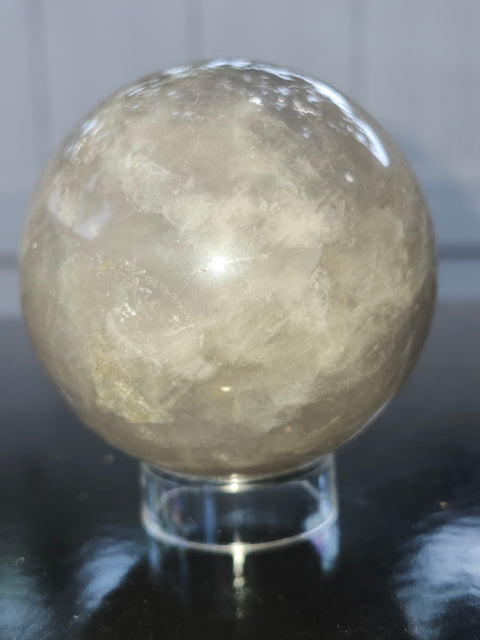 Black moonstone sphere! 63mm, 2.5 inches, 12.8 ounces