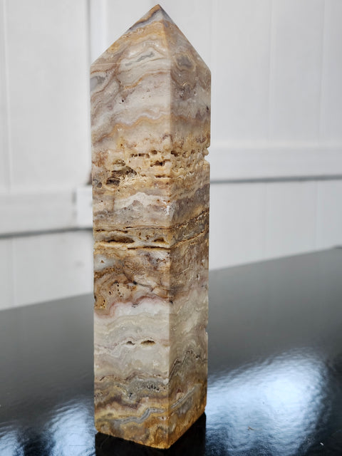 Yellow jasper tower! 13.5 ounces, 6.3 inches tall