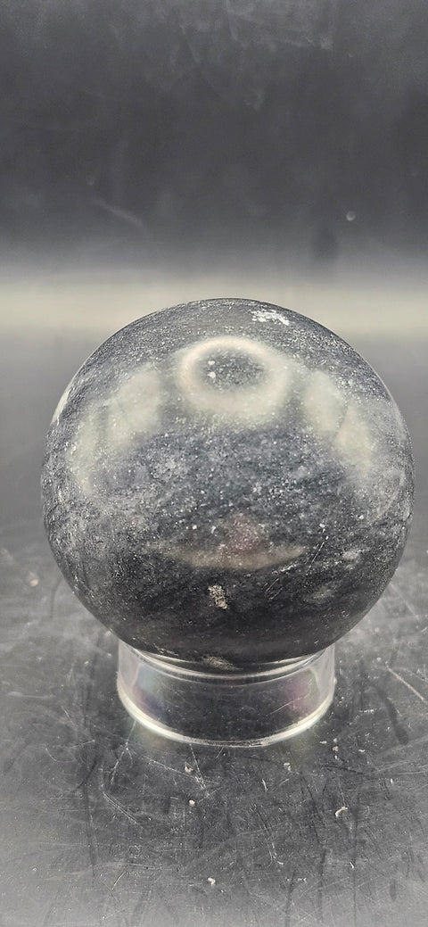 Black phantom quartz sphere! 51.2mm, 2 inches, 6.9 ounces