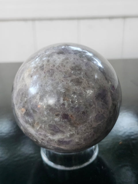 Chevron amethyst sphere! 76mm, 3 inches, 1.6 pounds