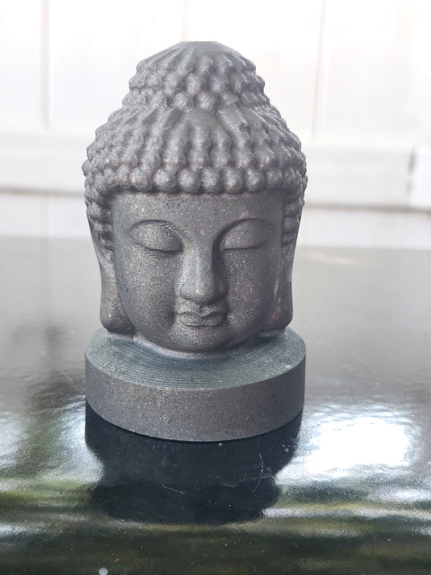 Shungite buddah head carving! 7 ounces, 81mm, 3.2 inches
