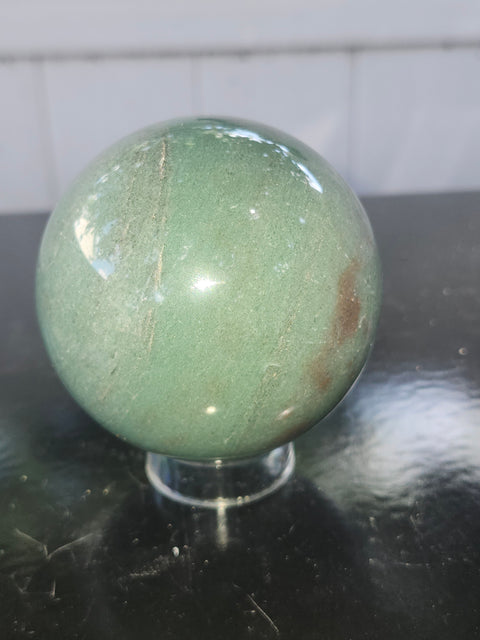 Green aventurine sphere! 15 ounces, 68mm, 2.68 inches