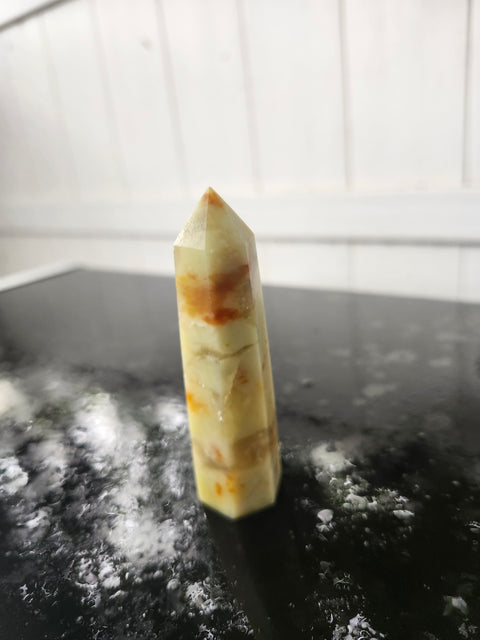 Olive opal tower! 3.5 inches, 2.5 ounces