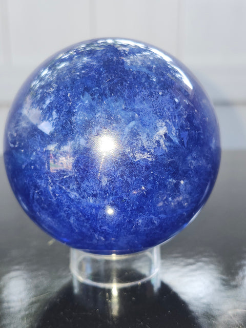 Blueberry quartz sphere! 71mm, 2.8 inches, 15 ounces